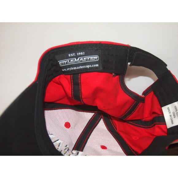 Jim Beam Racing Hat Strapback Cap Mens Red Black Robby Gordon Liquor #7 NASCAR - Picture 5 of 5